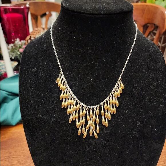 NAPIER mixed metals dangle bibb‎ necklace - Picture 1 of 7